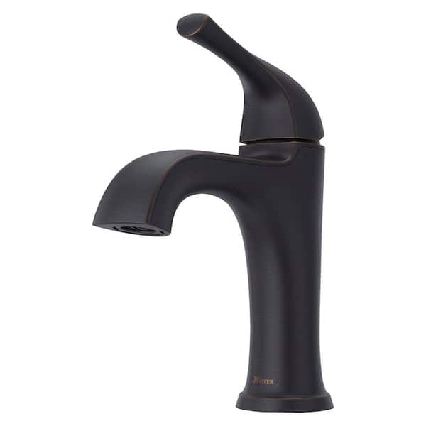 McAllen 1-Handle Single Hole Bathroom Sink Faucet in Tuscan Bronze