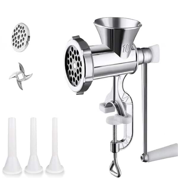 Manual Meat Grinder with Table Clamp - Hand Operated Kitchen Tool for Homemade Pork, Beef, and Sausage - Easy to Clean