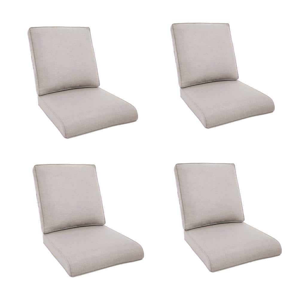 Modern 22 in. x 25 in. 8-Piece Deep Seating Outdoor Lounge Chair Cushion Set in Beige (4-Set) price history on PriceWatchPro