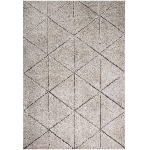 PRIVATE BRAND UNBRANDED Bazaar Olivia Grey 5 ft. x 8 ft. Abstract Area Rug