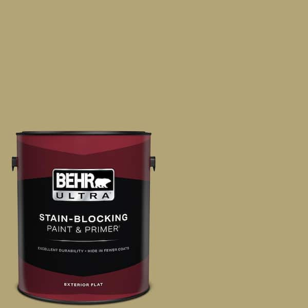 BEHR ULTRA 1 gal. #PMD-101 Green Fig Flat Exterior Paint & Primer