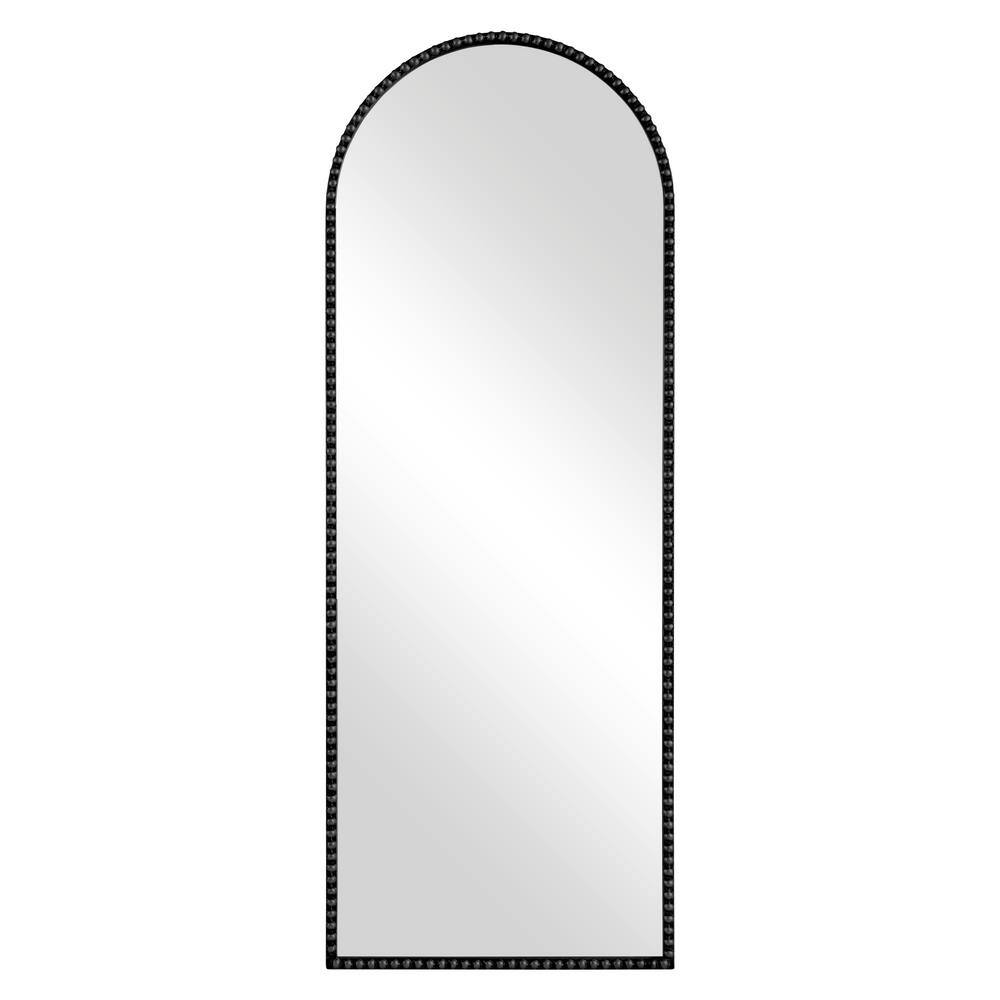 NEUTYPE 21 in. W x 64 in. H Arched Iron Framed Black Wall Decorative Mirror HDCZMR05088 The