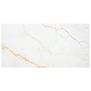 Take Home Tile Sample - Amari Gold 4 in. x 4 in. Polished Porcelain Floor and Wall Tile