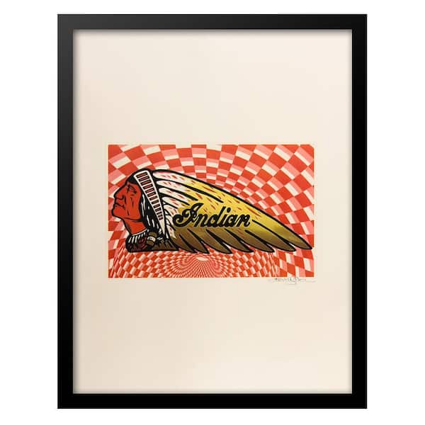 VENICE BEACH Collections Vintage Indian Head Dress by Fairchild Paris 1-Piece Framed Graphic Print Abstract Poster Art Print 18 in. x 14 in.