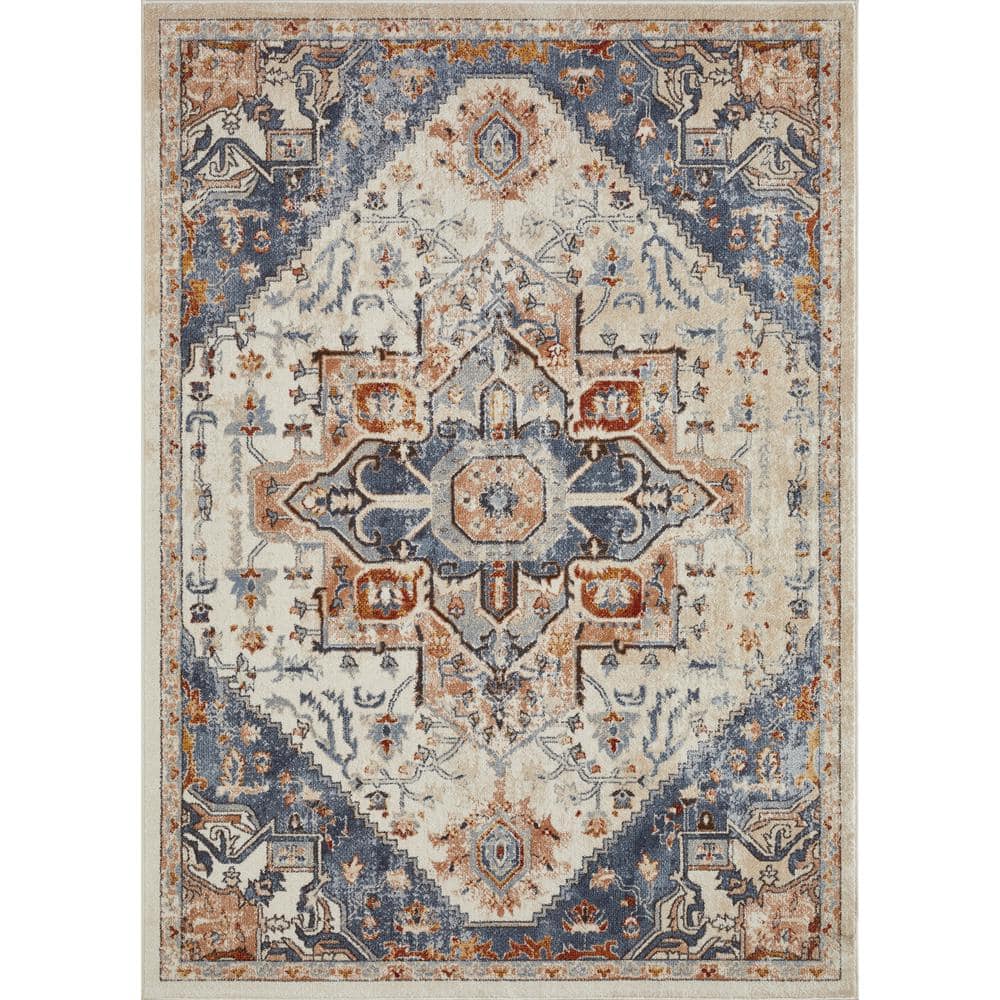 Alsbrooke Obinda Cream 9 ft. 10 in. x 12 ft. 10 in. Oriental Polypropylene Area Rug price history on PriceWatchPro