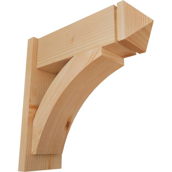 Ekena Millwork 8 in. x 22 in. x 22 in. Thorton Arts and Crafts Smooth Douglas Fir Outlooker