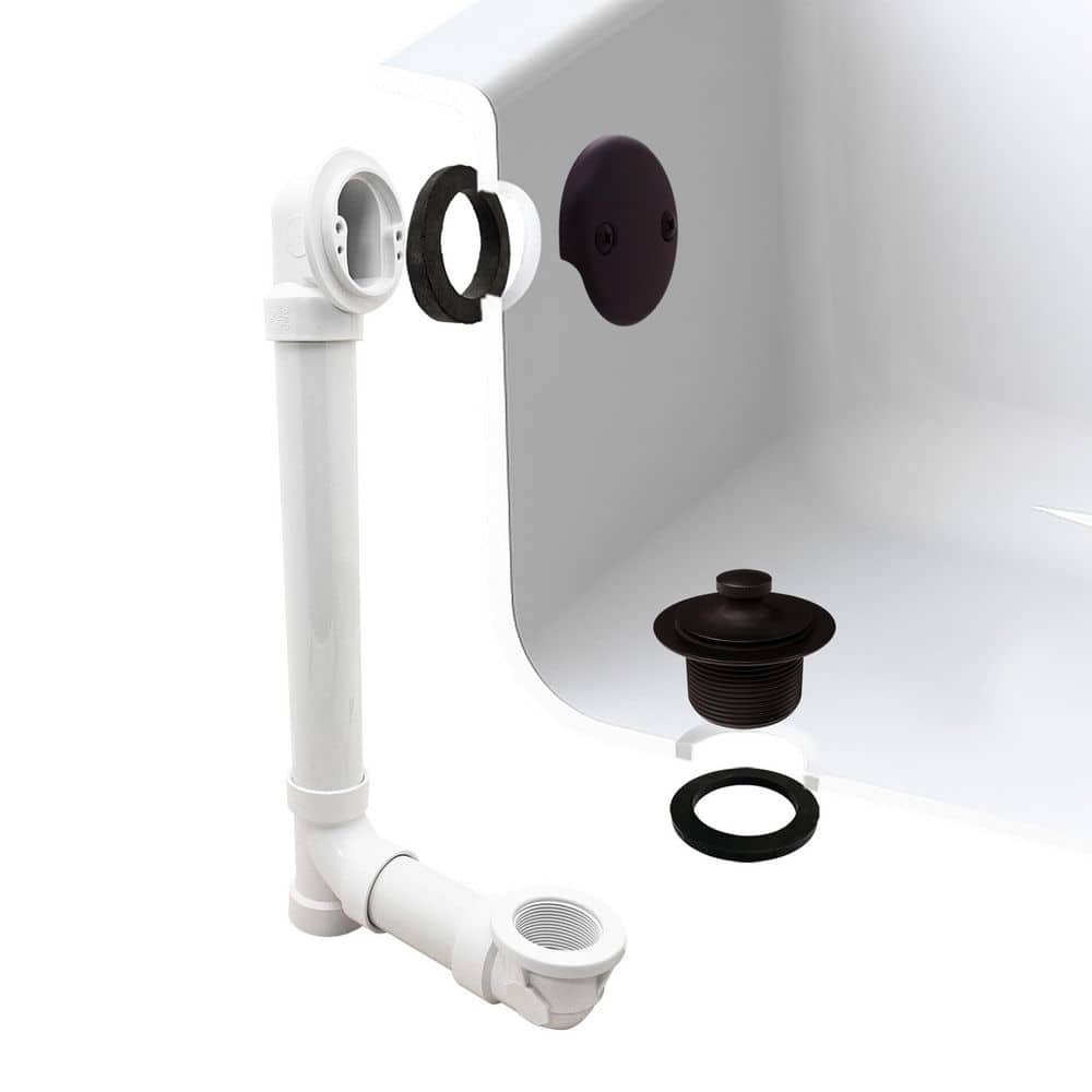 1-1/2 in. Pull and Drain Schedule 40 PVC Bath Waste with 2-Hole Elbow in Oil Rubbed Bronze price history on PriceWatchPro