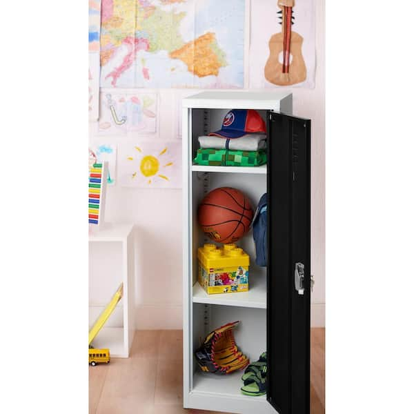 48 in. H Single Tier Steel Storage Locker Cabinet in Black