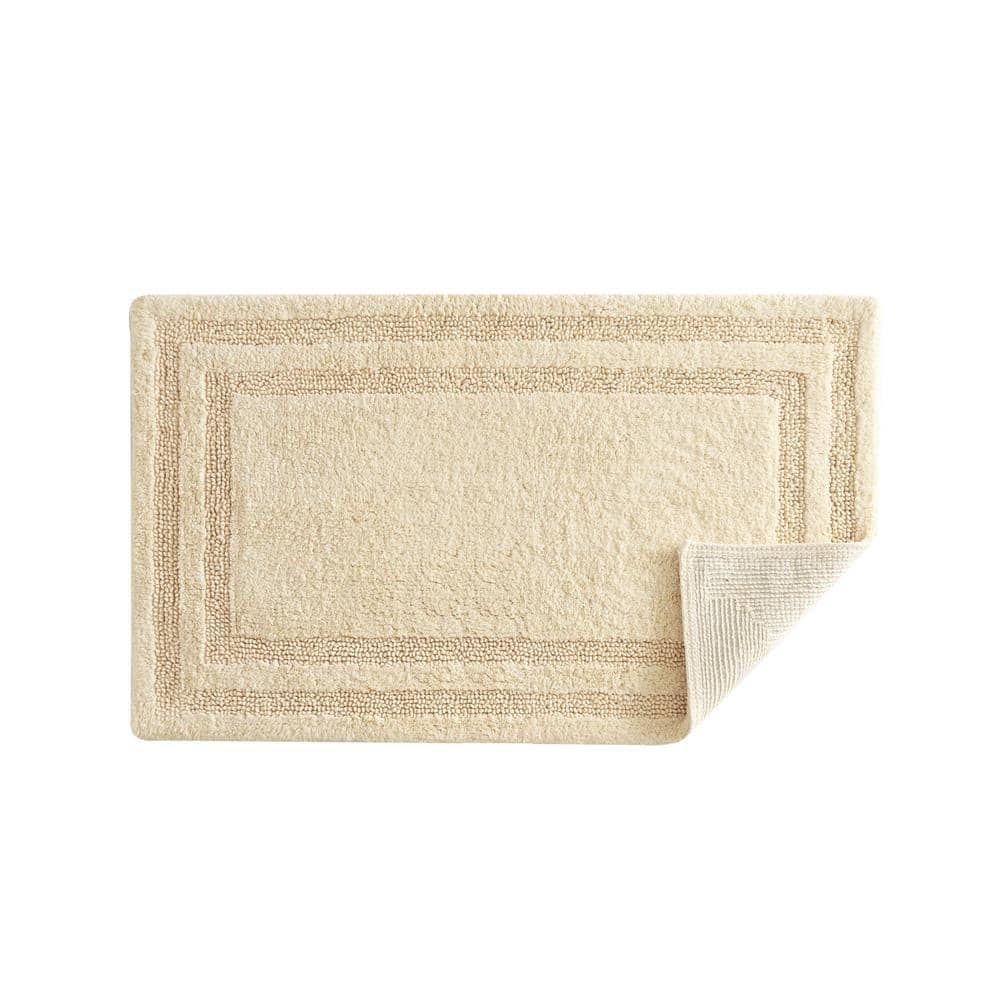 Isla 2-Piece Beige Cotton Bath Rug Set