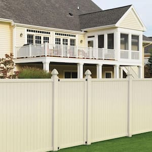 3-1/2 ft. x 6 ft. Tan Vinyl Somerset Privacy Fence Gate