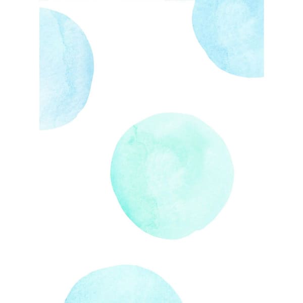 Unbranded Watercolor Mint Blue Dots Vinyl Wall Stickers