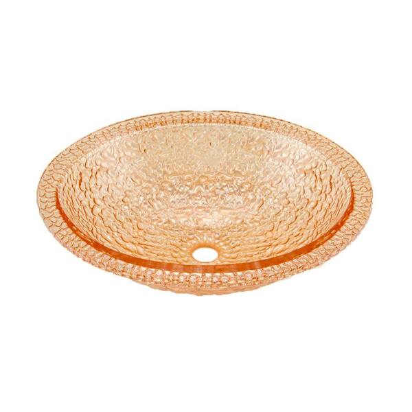 JSG Oceana Pebble Undermount Combination Bathroom Sink in Champagne Gold