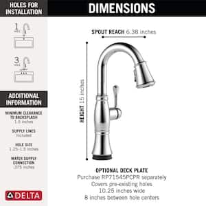 Cassidy Touch Single-Handle Bar Faucet in Lumicoat Chrome