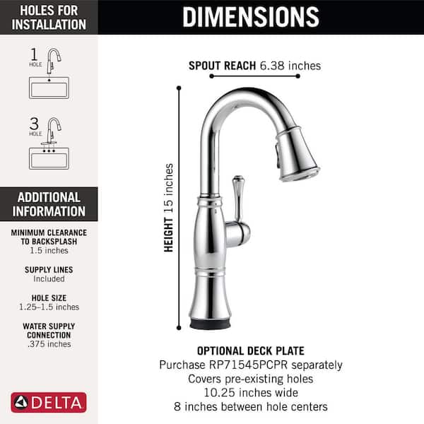 Cassidy Touch Single-Handle Bar Faucet in Lumicoat Chrome