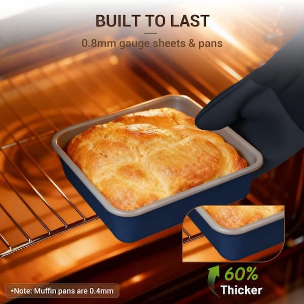 Wudkey 22-Piece Non Stick Bakeware Set, Including Roasting Pan