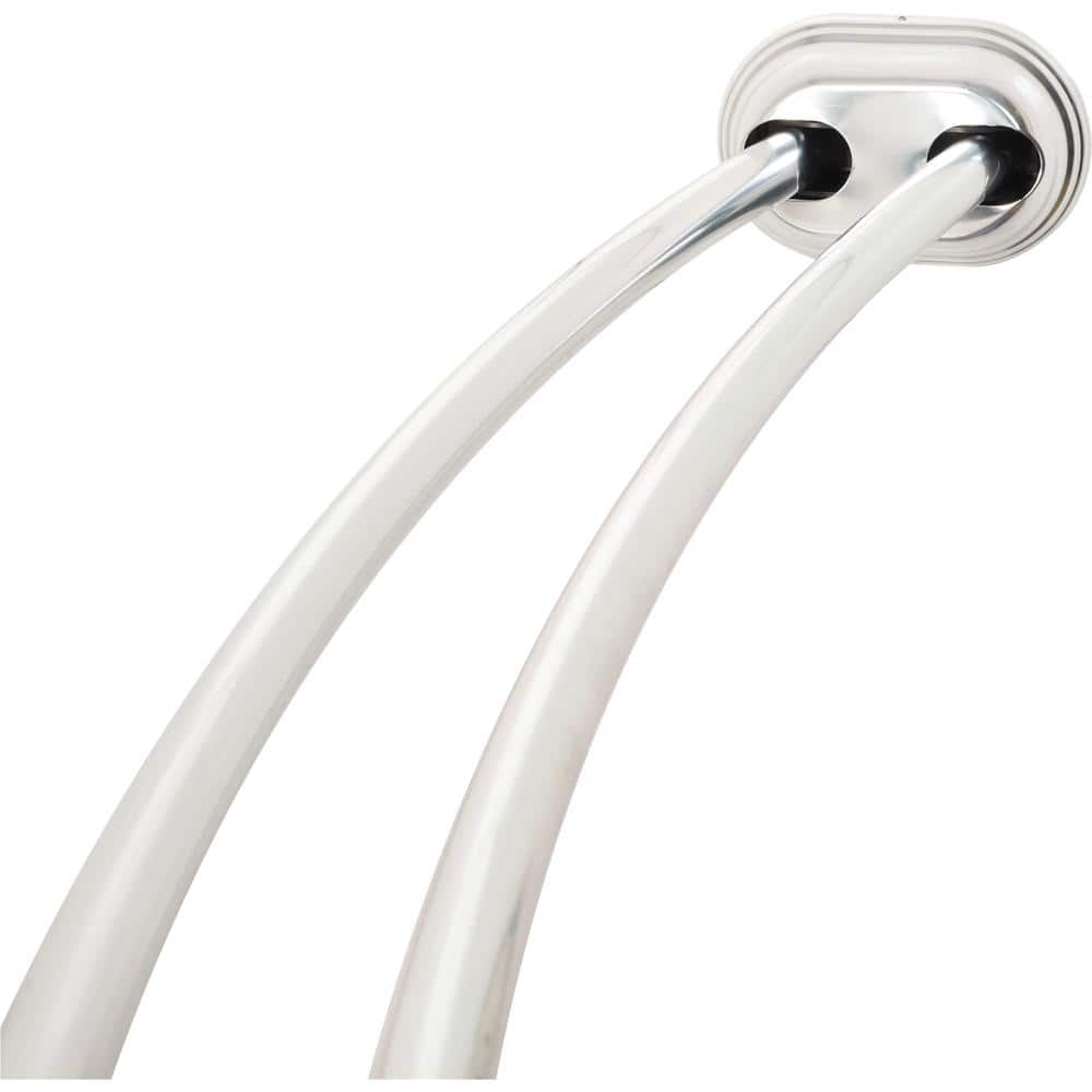Glacier Bay 72 In Rustproof Adjustable Double Tension Curved Shower Rod in for sale online 
