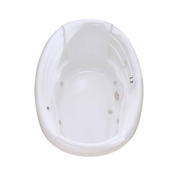 MAAX Dolce Vita 6 ft. Hydrosens Whirlpool Tub with Center Drain in White