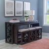 Linon Home Decor Wyeth 72 in. L Umber Brown Rectangle Wood Top Rolling ...