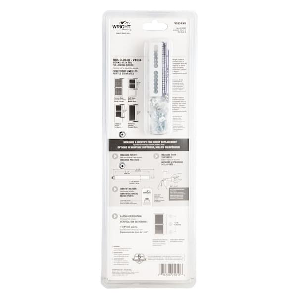 Wright Products EZ Hold Standard Duty Closer and Latch Combo Kit w