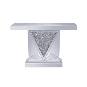 Noralie Mirrored and Faux Diamonds Console Table
