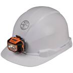 Hard Hat, Non-Vented, Cap Style with Headlamp