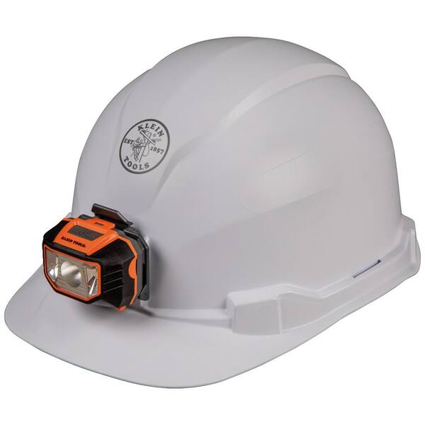 Klein Tools Hard Hat, Non-Vented, Cap Style with Headlamp