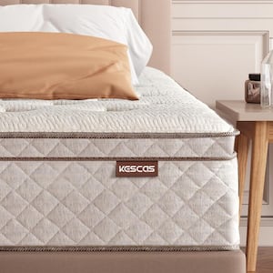 Full Medium Comfort Memory Foam Hybrid Innerspring Pocketed Spring Euro Top 8 in. Mattress