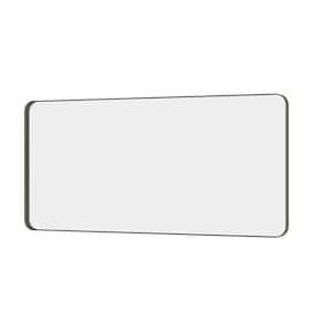 77 in. W x 36 in. H Super Big Rectangular Framed Wall Mounted Bathroom Vanity Mirror in Brushed Bronze