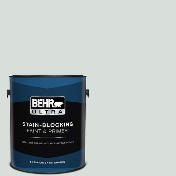 BEHR ULTRA 1 gal. #PPL-66 Iced Slate Satin Enamel Exterior Paint & Primer