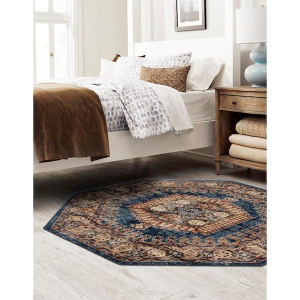 Utopia Larissa Blue 5' 3 x 5' 3 Area Rug