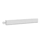 Sidelines 0.91 in. in Silver Extendable Closet Rod Chrome