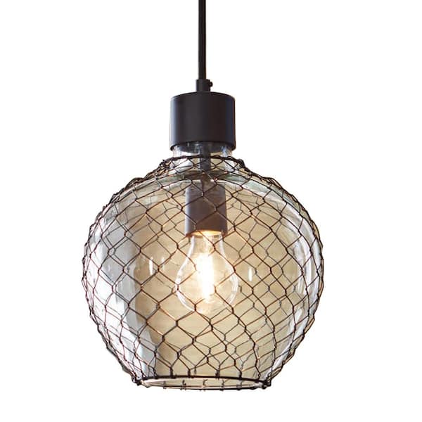 Home Decorators Collection 1- Light Antique Bronze Mini Pendant