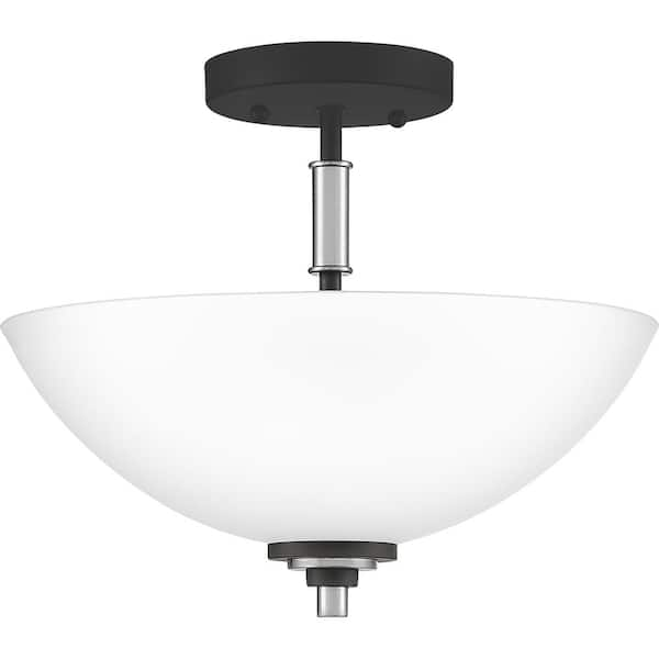 Quoizel Conrad 2-Light Brushed Nickel Semi-Flush Mount