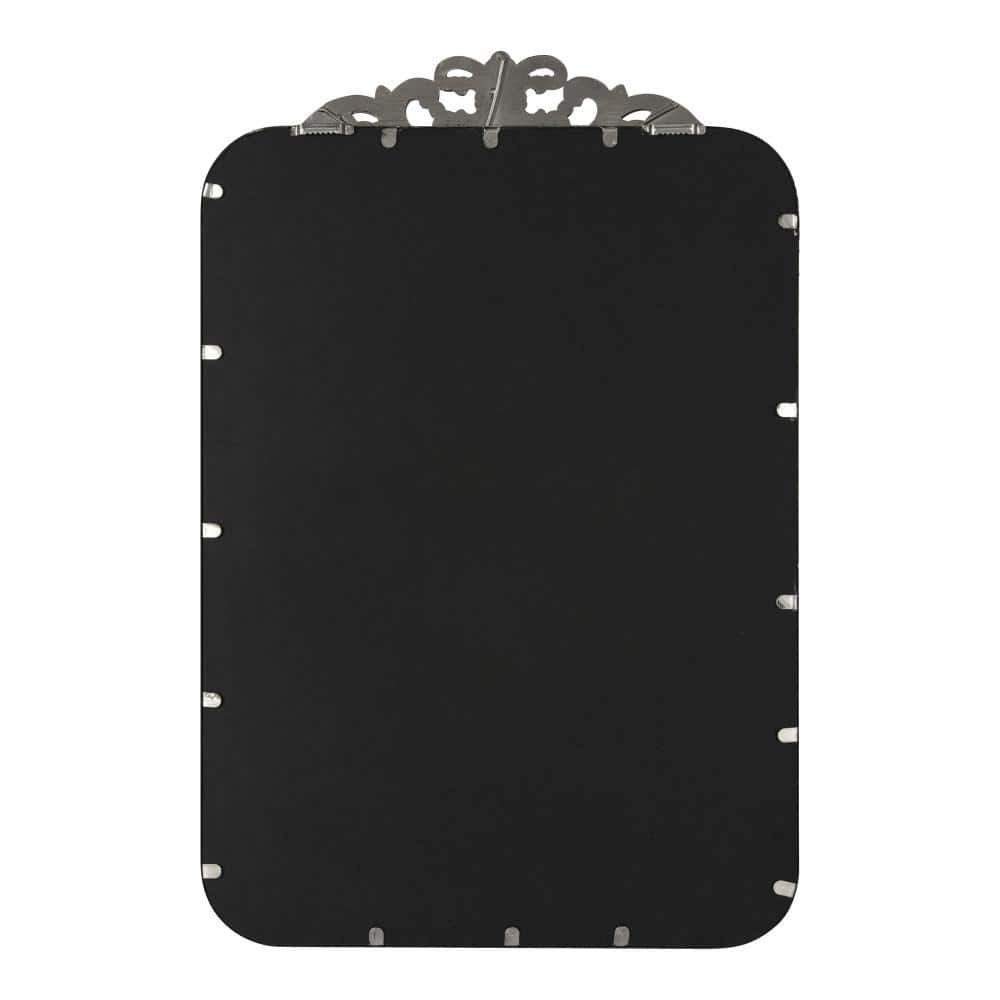 Laubry 30" x 20" Silver Ornate Rectangular Vanity Mirror
