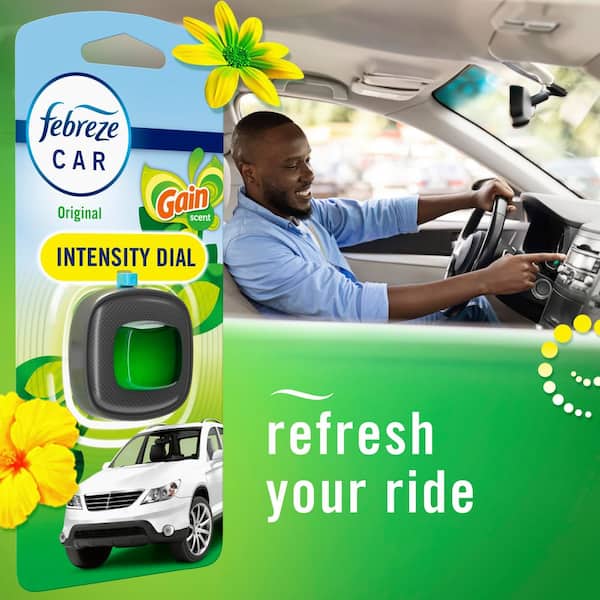 Febreze 0.06 oz. Gain Original Scent Car Vent Clip Air Freshener (2-Pack) 003077201109