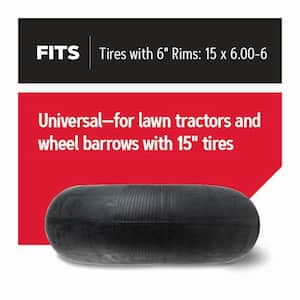 Rim Inner Tube for Wheelbarrows and Lawn Carts, Universal Fits for tires with 8" rims (R-71-800)