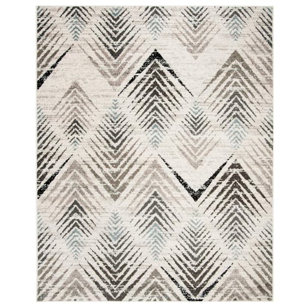 SAFAVIEH Amsterdam Cream/Beige 7 ft. x 9 ft. Geometric Distressed Area Rug