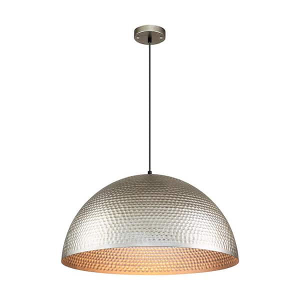 $142, 1-Light Silver Pendant Light shops with Aluminum Shade (Home Depot At $238)