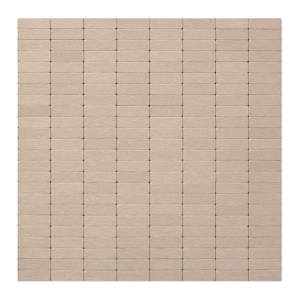 SpeedTiles Urbain LC Light Copper 11.42 in. x 11.57 in. x 5 mm Metal Peel & Stick Wall Mosaic Tile (5.51 sq. ft./case)