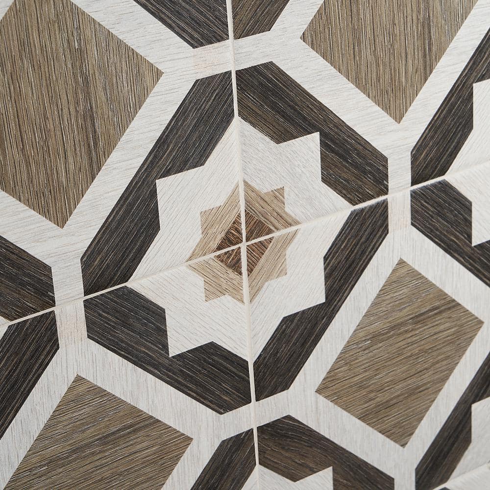 Ventura Starwood 8" x 8" Multicolor Matte Porcelain Tile