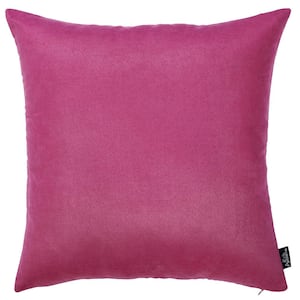 Josephine Pink Solid Color 18 in. x 18 in. Throw Pillow Cover (Set of 2)