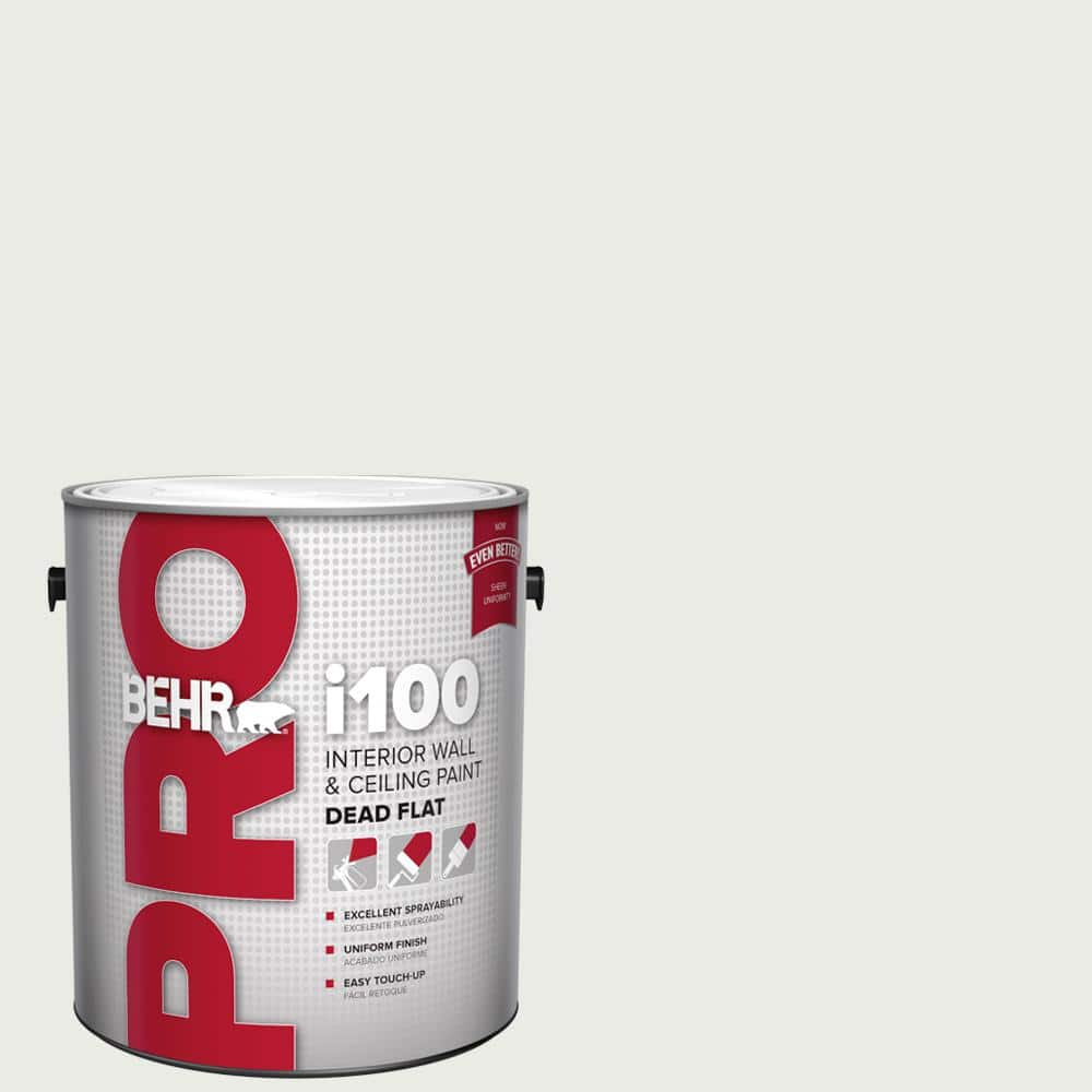 Behr Pro 1 Gal Ppu12 12 Gallery White Dead Flat Interior Paint Pr The Home Depot