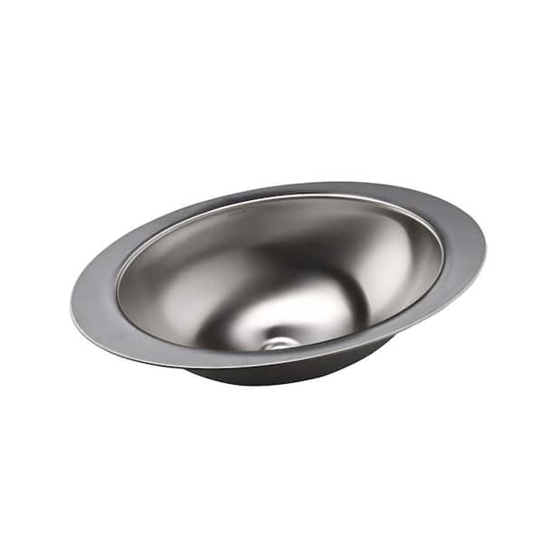 KOHLER Rhythm Undermount Stainless Steel Bathroom Sink in Satin Finish