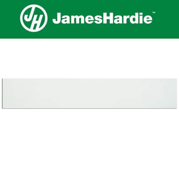 James Hardie Hardie Soffit HZ5 12 in. x 144 in. Statement Collection Arctic White Smooth Non-Vented Fiber Cement Soffit Panel