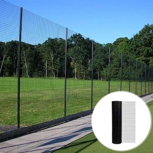 1/2 in. x 4 ft. x 50 ft. Black Vinyl Coated Hardware Cloth 19-Gauge Black Welded Wire Fence Garden and Plant Support