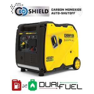 4650-Watt Electric Start Gasoline and Propane Powered Dual Fuel Inverter Generator with CO Shield and Quiet Technology