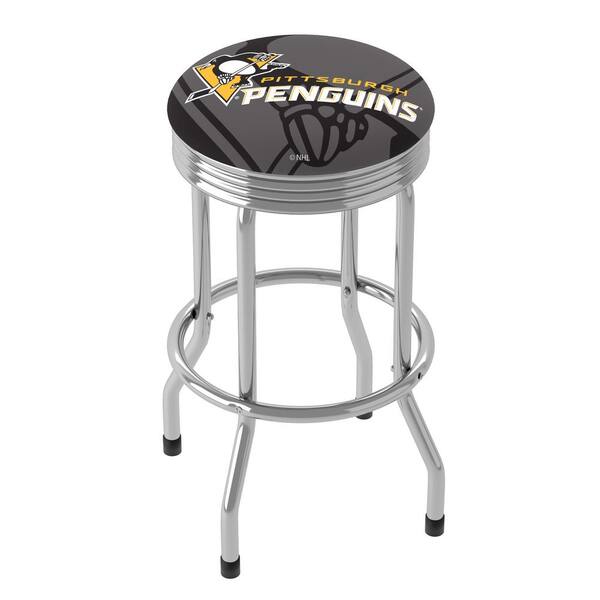 San Antonio Spurs City 29 in. Black Backless Metal Bar Stool with Vinyl Seat