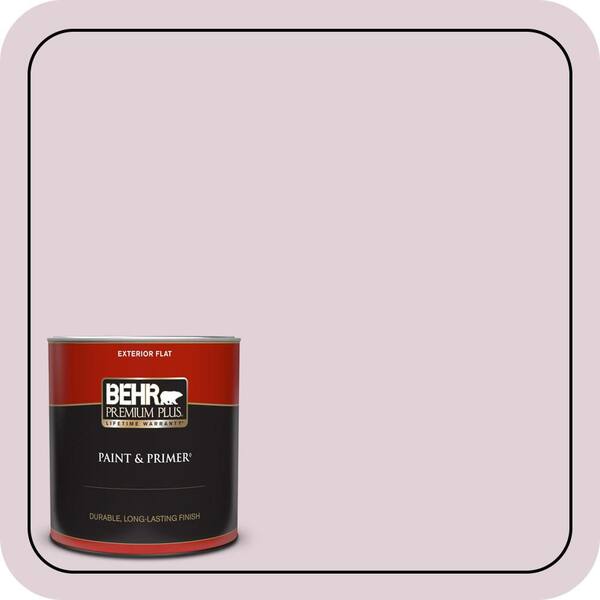 BEHR PREMIUM PLUS 1 qt. #T15-7 Secret Blush Flat Exterior Paint & Primer