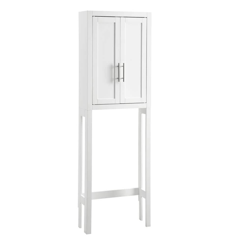 Wall-mounted Bathroom Organizer - Medicine Cabinet Or Over-the-toilet  Storage With Stylish Shutter Doors And Towel Bar By Lavish Home (white) :  Target