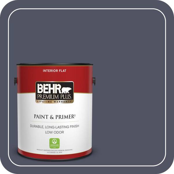 BEHR PREMIUM PLUS 1 gal. #630F-7 Black Orchid Flat Low Odor Interior Paint & Primer
